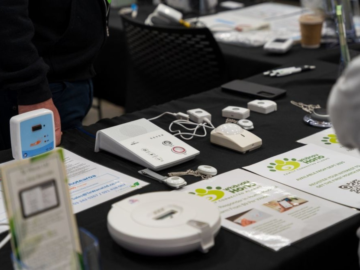 Expo Hall - Medifab booth in the middle with power wheelchairs