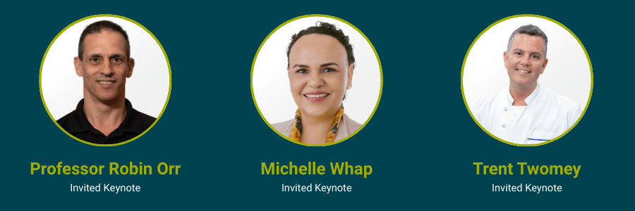 Professor Robin Orr, Michelle Whap and Trent Twomey