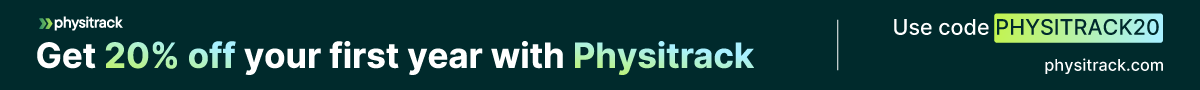 Get 20% off your first year with Physitrack - Use code PHYSITRACK20