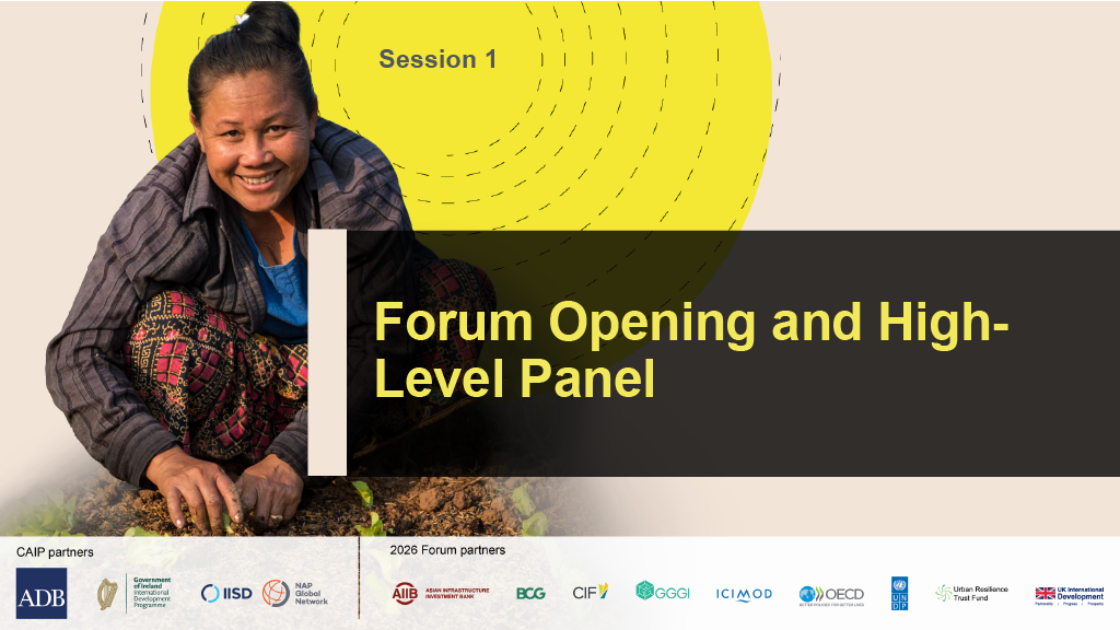 Session 1: Forum Opening and High-Level Panel