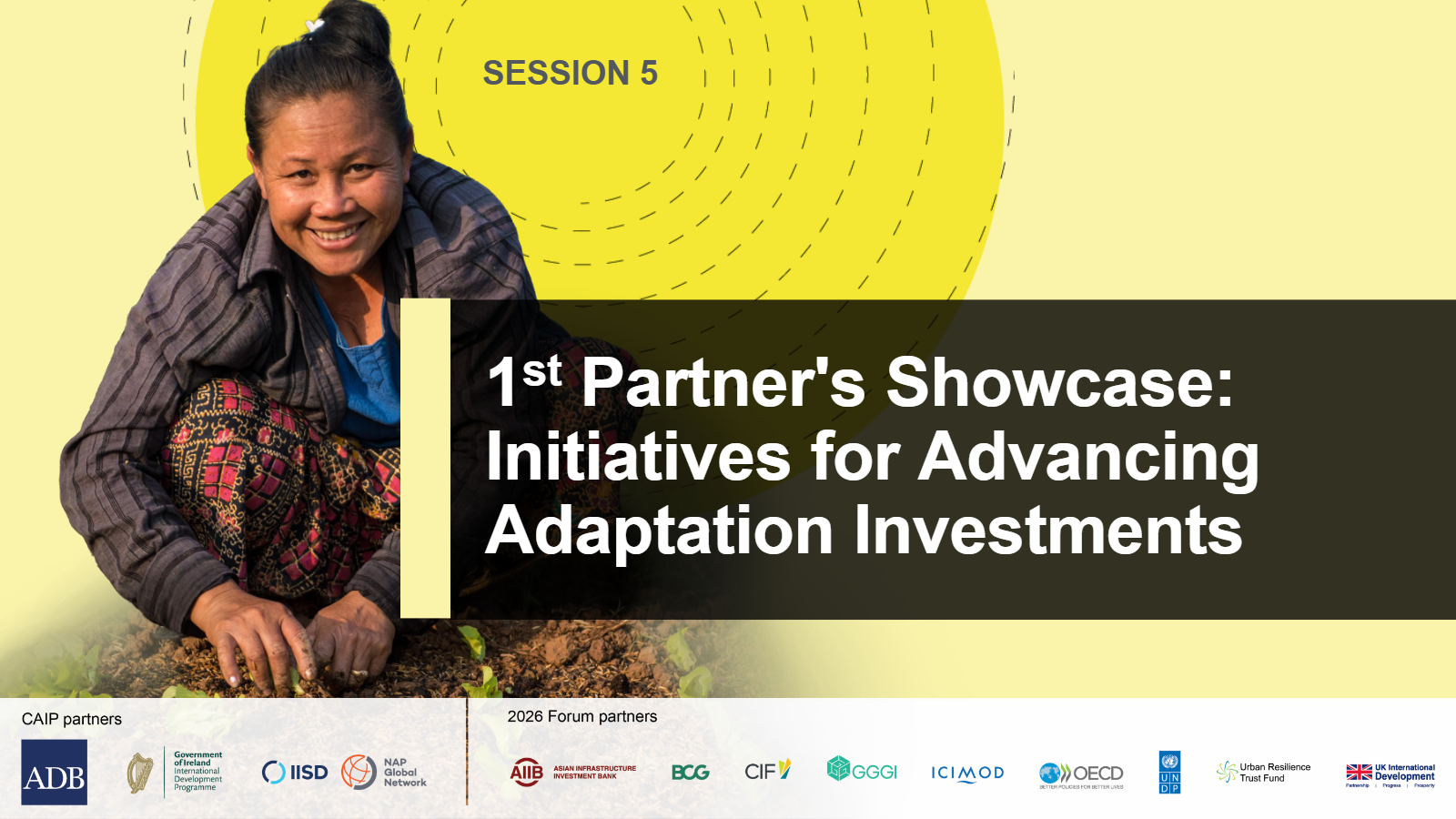 Session 5: 1st Partners’ Showcase: Initiatives for Advancing Adaptation Investments