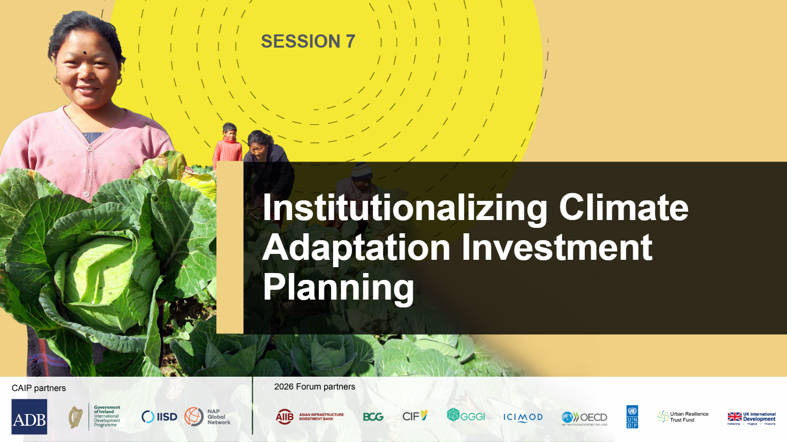 Session 7: Institutionalizing Climate Adaptation Investment Planning