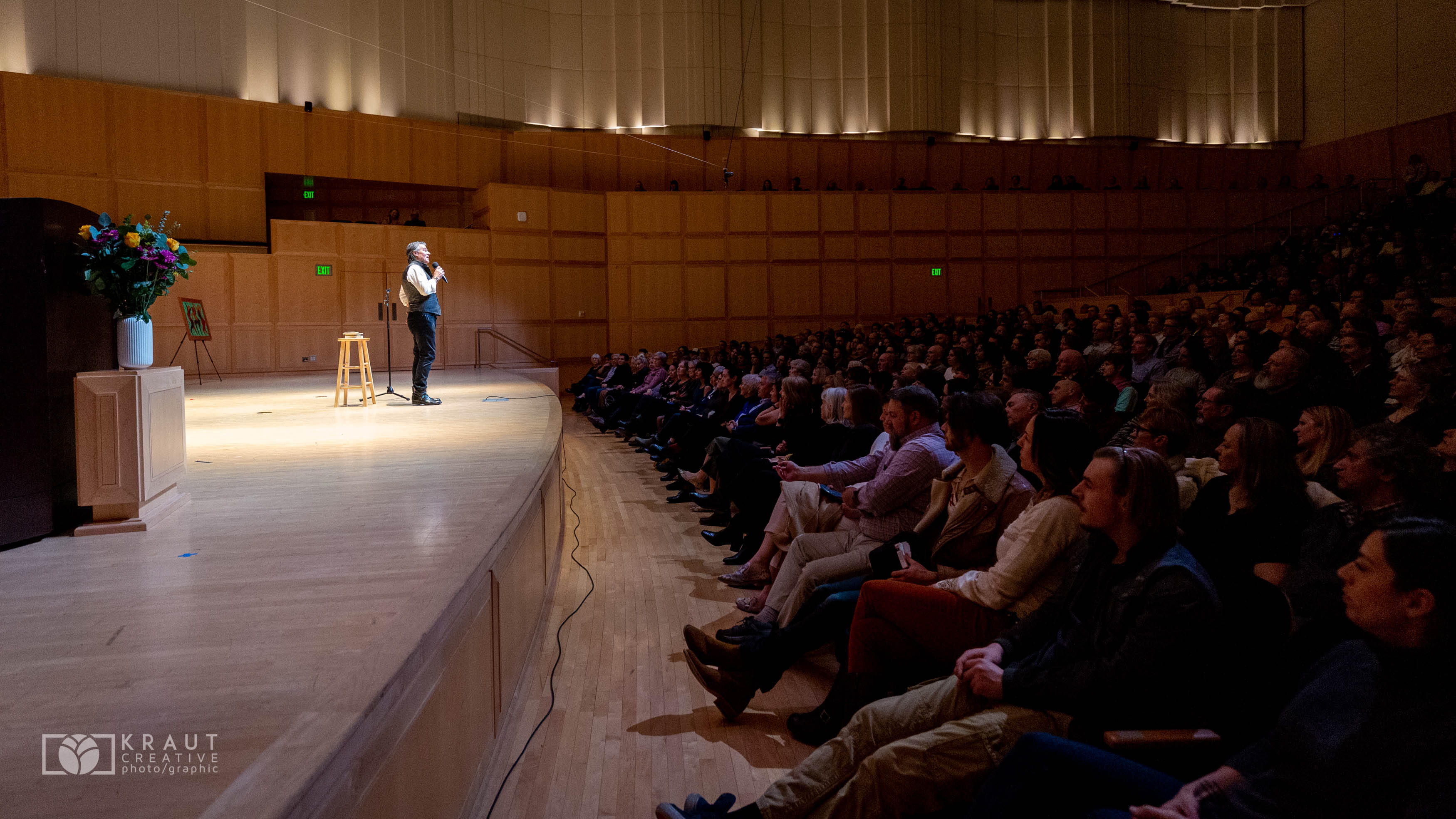 David Whyte talking to a crowd