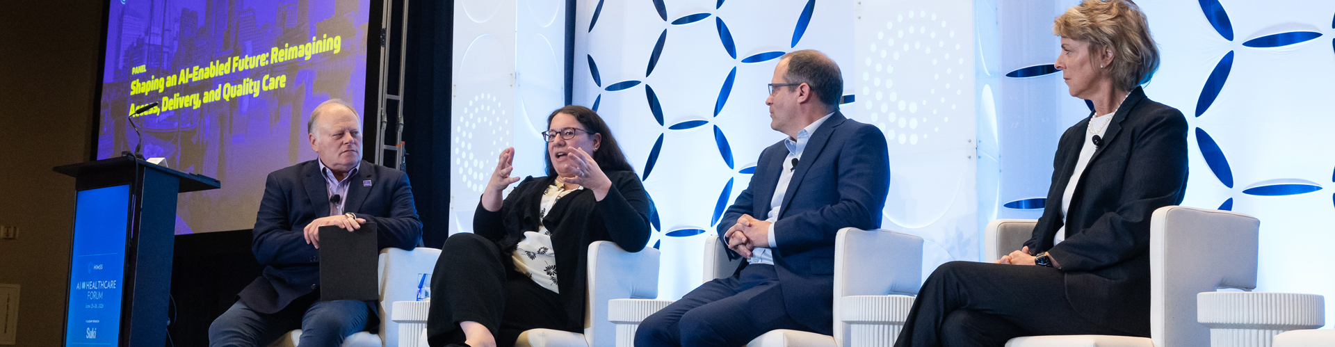 AI in Healthcare Forum - Healthcare professionals collaborating with technology
