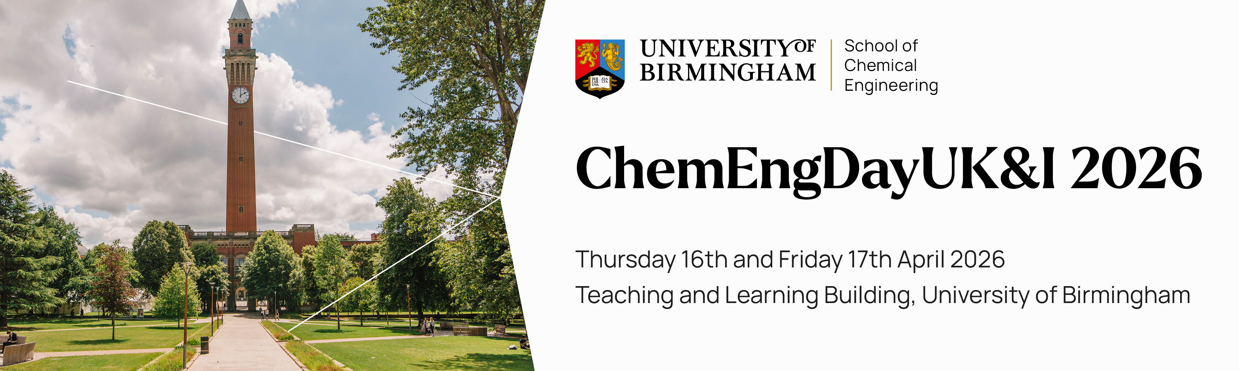 ChemEngDayUK&I 2026 Thursday 16th and Friday 17th April 2026, Teaching and learning Building, University of Birmingham