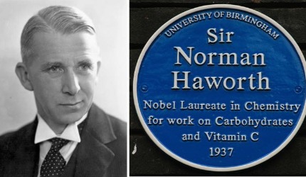 Photo of Sir Norman Haworth's Blue Plaque 