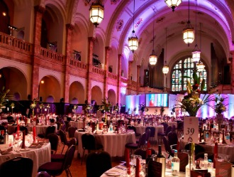Photo of a conference dinner in the Great Hall