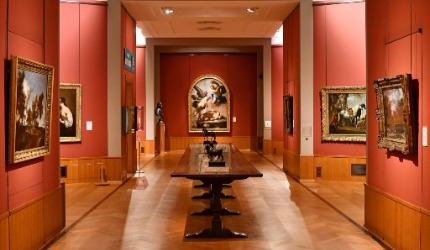 Photo of exhibit in the Barber Institute of Fine Arts