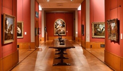 Photo of exhibit in the Barber Institute of Fine Arts